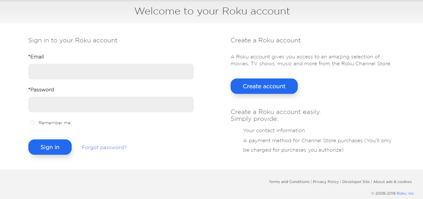 Reset Roku Account Password