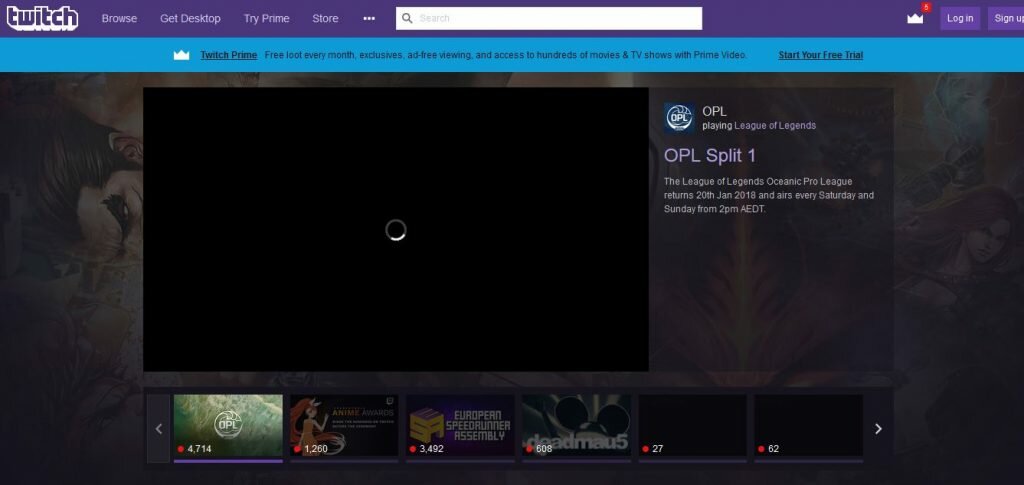 Reset Twitch password home page